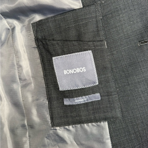 Bonobos Men's Jetsetter Wool Blazer Gray Size 38R Professional Tailored Stretch - Picture 14 of 16
